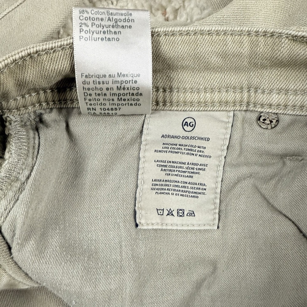 AG Adriano Goldschmied Men's W34 x L32‎ Tan Tellis Modern Slim Fit Thrash Legs - Picture 12 of 12